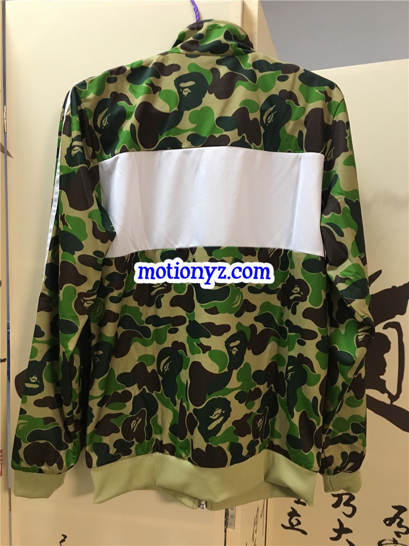 Original Adidas Bathing Ape Bape Jacket Green